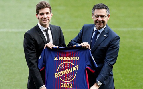 Sợ bị Man City 'cướp', Barca trói Sergi Roberto bằng hợp đồng siêu khủng