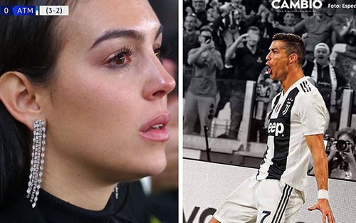 Người hâm mộ xúc động với hình ảnh Georgina Rodriguez bật khóc khi Ronaldo ghi bàn