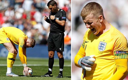 Thủ thành Pickford gây sốt khi vừa phá penalty, vừa sút thành công giúp Anh hạ Thụy Sỹ