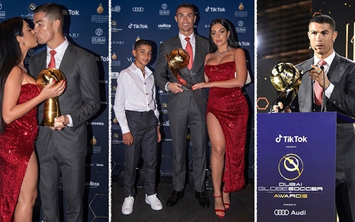 Bạn gái Ronaldo gợi cảm trong lễ trao giải Cầu thủ hay nhất thế kỷ