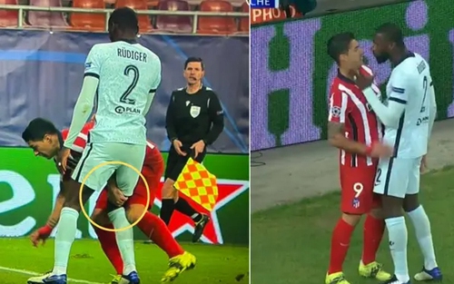 Luis Suarez bị gọi là xấu xa vì kẹp đùi, chơi xấu Rudiger