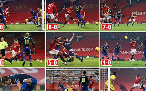 MU gây sốt trên mạng xã hội với chiến thắng 9-0 trước Southampton