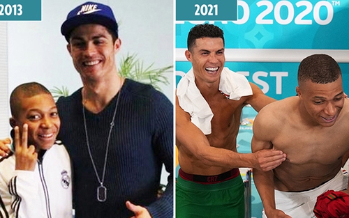 Khoảnh khắc Ronaldo và Mbappe đùa giỡn gây sốt ở EURO 2021