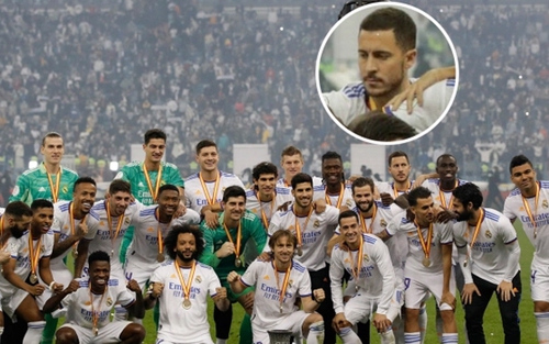 Hazard buồn thiu trong ngày Real Madrid giành Siêu Cúp