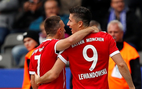 Video clip highlights bàn thắng trận Hertha Berlin 2-2 Bayern Munich