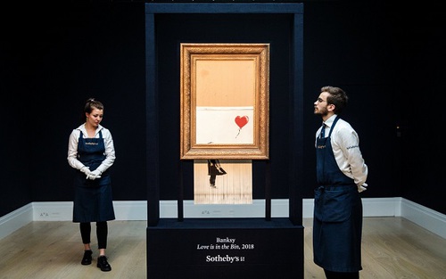 Vụ tranh Banksy tự hủy đã không diễn ra như mong muốn của nghệ sĩ