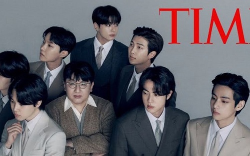 TIME tung ảnh HD BTS thần thái như sếp tổng, sứ mệnh của HYBE gây tranh cãi
