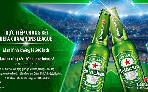 Chia sẻ cuộc vui Chung kết Champions League đầy kịch tính cùng Heineken tại Hà Nội, Hải Phòng và Hạ Long