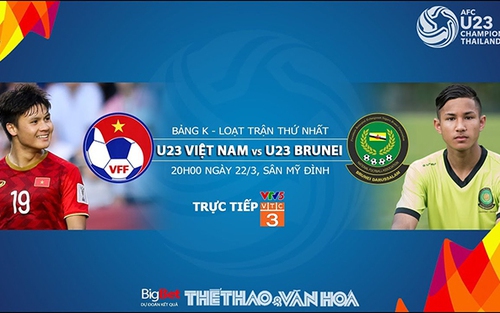 Kết quả vòng loại U23 châu Á 2020. Kết quả U23 Việt Nam vs U23 Brunei, U23 Thái Lan vs U23 Indonesia