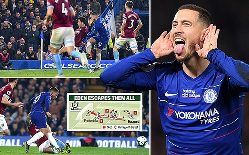 VIDEO Chelsea 2-0 West Ham: Hazard rực sáng, Chelsea vượt Arsenal, Tottenham, lọt vào Top 3