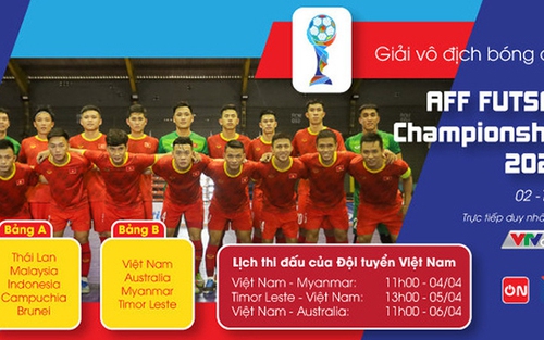Lịch thi đấu và trực tiếp giải futsal Đông Nam Á 2022