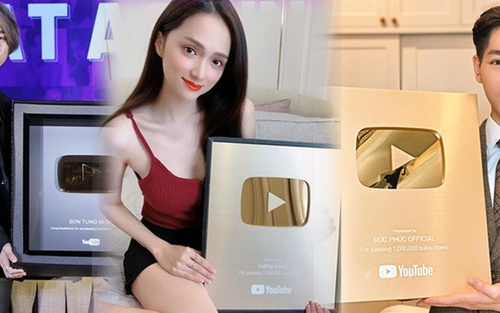 VIDEO: Muôn kiểu ca sĩ Việt 'khoe' nút vàng Youtube
