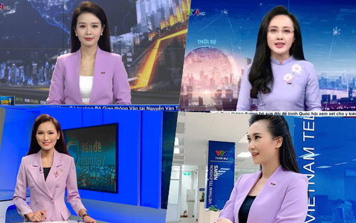 Khi các nữ MC, BTV xinh đẹp đã kịp mang trend sắc tím lên sóng