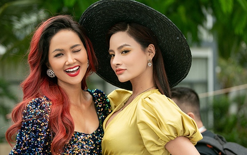 Vũ Thu Phương khoe vòng 1 nóng bỏng chấm thi Hoa hậu Hoàn vũ Việt Nam