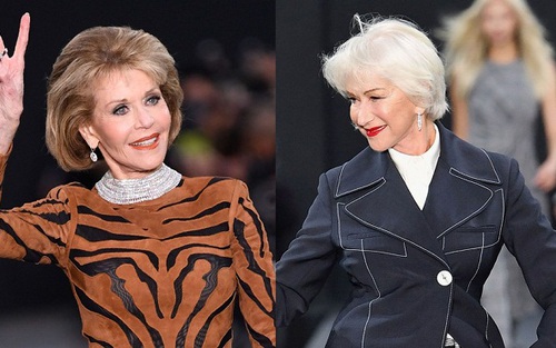 VIDEO: U80 Helen Mirren và Jane Fonda khiến Paris 'dậy sóng'