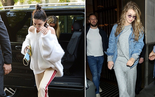 Ngắm siêu mẫu Kendall Jenner, Bella Hadid sành điệu với thời trang sân bay