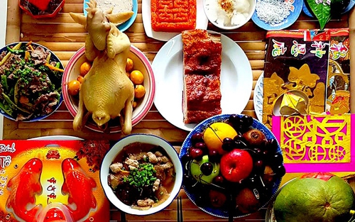 Mâm cúng ông Công ông Táo ngày 23 tháng Chạp