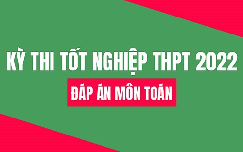 Đáp án môn Toán thi tốt nghiệp THPT năm 2022