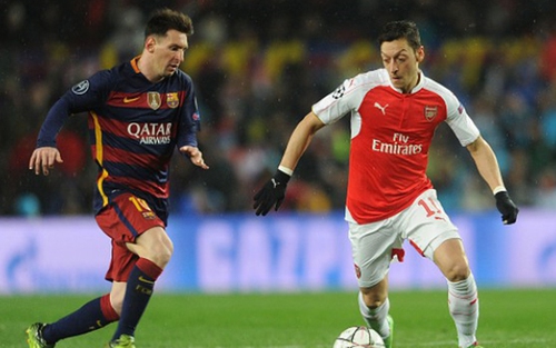 Messi bị phớt lờ ở đội hình trong mơ của Mesut Oezil