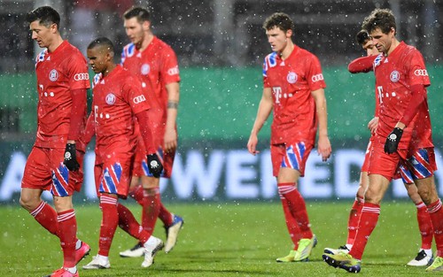 Bayern Munich bị đội hạng nhì loại khỏi cúp Quốc gia Đức