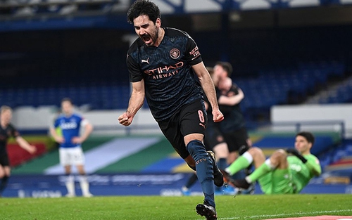 Everton 0-2 Man City: Guendogan tỏa sáng giữ hy vọng ăn 4 cho Man City