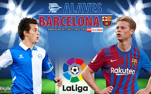 Soi kèo nhà cái Alaves vs Barcelona. Nhận định, dự đoán bóng đá La Liga (3h00, 24/1)