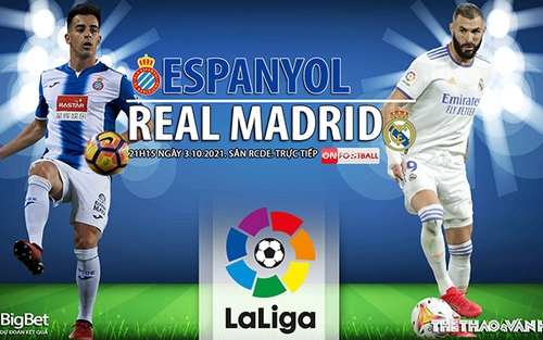 Soi kèo nhà cái Espanyol vs Real Madrid. Nhận định, dự đoán bóng đá La Liga (21h45, 3/10)