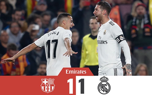 VIDEO Barcelona 1-1 Real Madrid: 'Kinh điển' bất phân thắng bại ở lượt đi Cúp Nhà Vua