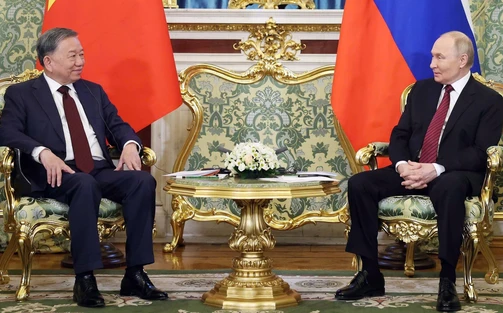 Tổng Bí thư Tô Lâm hội đàm hẹp với Tổng thống Nga Vladimir Putin