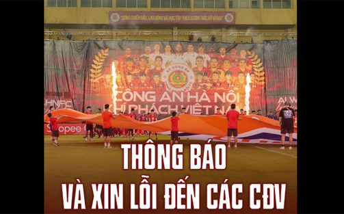 CAHN xin lỗi khán giả sau sự cố vé ở trận đấu với Buriram United