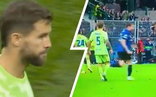 Hậu vệ Barca thoát thẻ đỏ khi nhổ nước bọt vào cầu thủ Inter