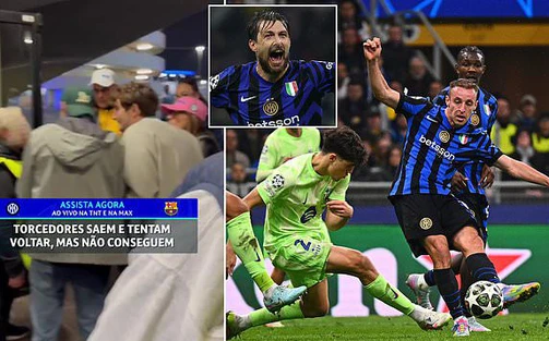 Hài hước hình ảnh CĐV Inter bị từ chối vào sân sau khi ra về sớm, bỏ lỡ khoảnh khắc đội nhà vào chung kết C1