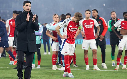 Arsenal bị PSG loại khỏi cúp C1, Mikel Arteta vẫn tuyên bố rất khó tin