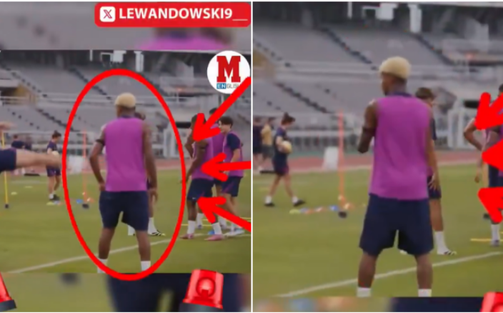 Lewandowski và Yamal 'đấu võ' trong buổi tập của Barcelona tại Hàn Quốc