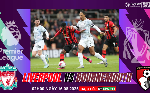 Nhận định, soi tỷ lệ Liverpool vs Bournemouth 02h00 ngày 16/08, vòng 1 Ngoại hạng Anh 