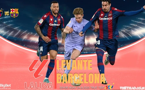 Nhận định, soi tỷ lệ Levante vs Barcelona 02h30 ngày 24/8, vòng 2 La Liga
