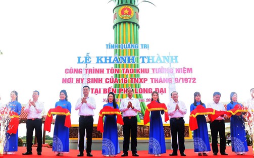 Khánh thành công trình tôn tạo Khu tưởng niệm nơi hy sinh của 16 Thanh niên xung phong
