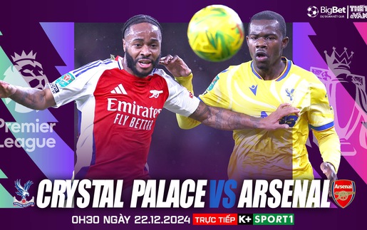 Nhận định, soi tỷ lệ Crystal Palace vs Arsenal 00h30 ngày 22/12, vòng 17 Ngoại hạng Anh