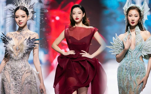 Dàn Hoa hậu, Á hậu catwalk chuyên nghiệp trên sàn diễn Vietnam Beauty Fashion Fest 10