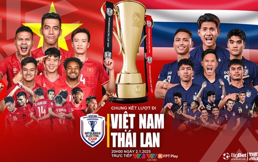 Nhận định, soi tỷ lệ Việt Nam vs Thái Lan 20h00 hôm nay 2/1, chung kết AFF Cup 2024