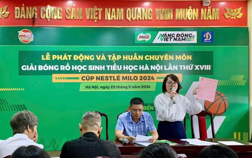 Khởi động giải bóng rổ học sinh Tiểu học Hà Nội CÚP NESTLÉ MILO 2024