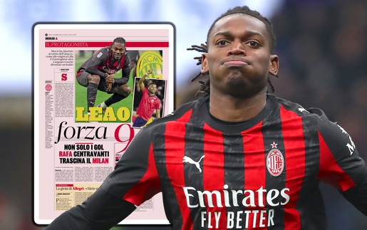 Lazio vs Milan: Leao đang tiến hóa thành 'số 9' 