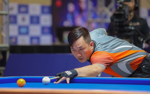 Mã Minh Cẩm thắng trận tâm điểm tại Giải Billiards Carom 3 băng Quốc tế