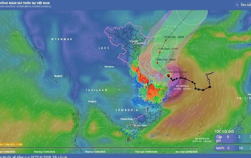 Bão số 1 di chuyển về phía Tây Nam đảo Hải Nam (Trung Quốc)