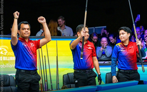 Đội tuyển Đông Nam Á giành chức vô địch giải billiards mà đội Việt Nam dừng bước ở tứ kết