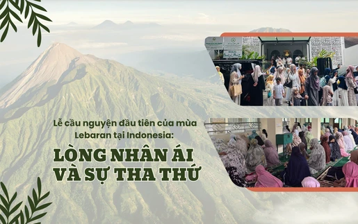 Lễ cầu nguyện đầu tiên của mùa Lebaran tại Indonesia: Lòng nhân ái và sự tha thứ