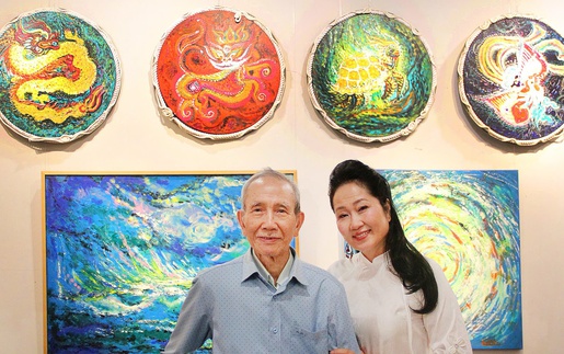 Những nhân vật bước ra từ tranh trong triển lãm Tương giao 2 của Họa sĩ Quế Chi