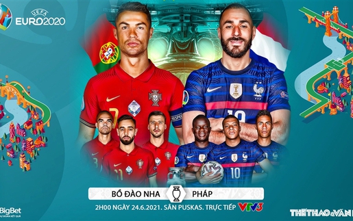 Kèo nhà cái. Soi kèo Bồ Đào Nha vs Pháp. VTV6 VTV3 trực tiếp bóng đá EURO 2021