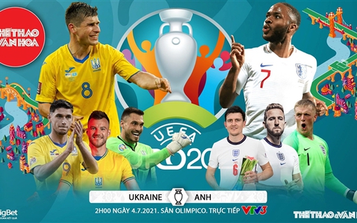 Kèo nhà cái. Soi kèo Anh vs Ukraina. VTV3 VTV6 trực tiếp bóng đá EURO 2021