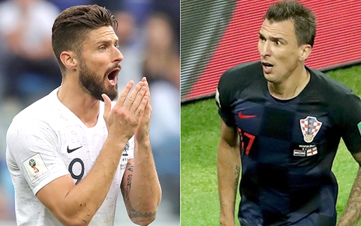 Giroud vs Mandzukic: Những tiền đạo 'lạc loài' (VTV6 trực tiếp Pháp vs Croatia)